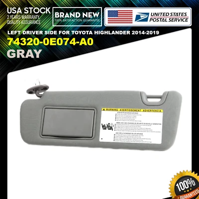 For Toyota 2004 2005 2006 2007 Highlander 74320-0E074-A0 Driver Side Sun Visor — 第 1/4 张图片