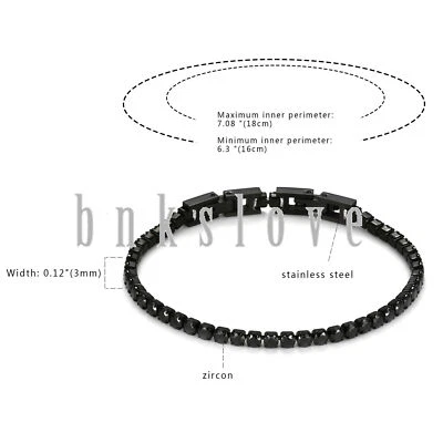 Pulsera Tenis Mujer Moda Circonita Cúbica Acero Inoxidable Regalo Aniversario Foto 1 de 4