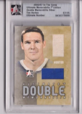 2006-07 In The Game ITG Ultimate Memorabilia 7 Silver Tim Horton /25 Maple Leafs - Image 1 of 2