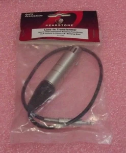 NEW Pearstone Line-In Transformer LtoH Impedance XLR F to Stereo 1/8" Miniplug M - Picture 1 of 3