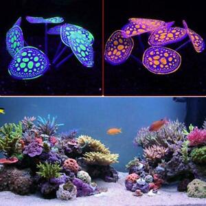 Artificial FishTank Decor Aquarium Silicone Glowing Plants Ornament Coral B0W8