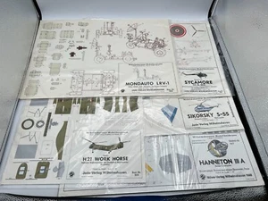 Lot Of 5 Vintage Wilhelmshaven Helicopter, Aircraft, Rover 1/50 Paper Model Kits - Picture 1 of 15