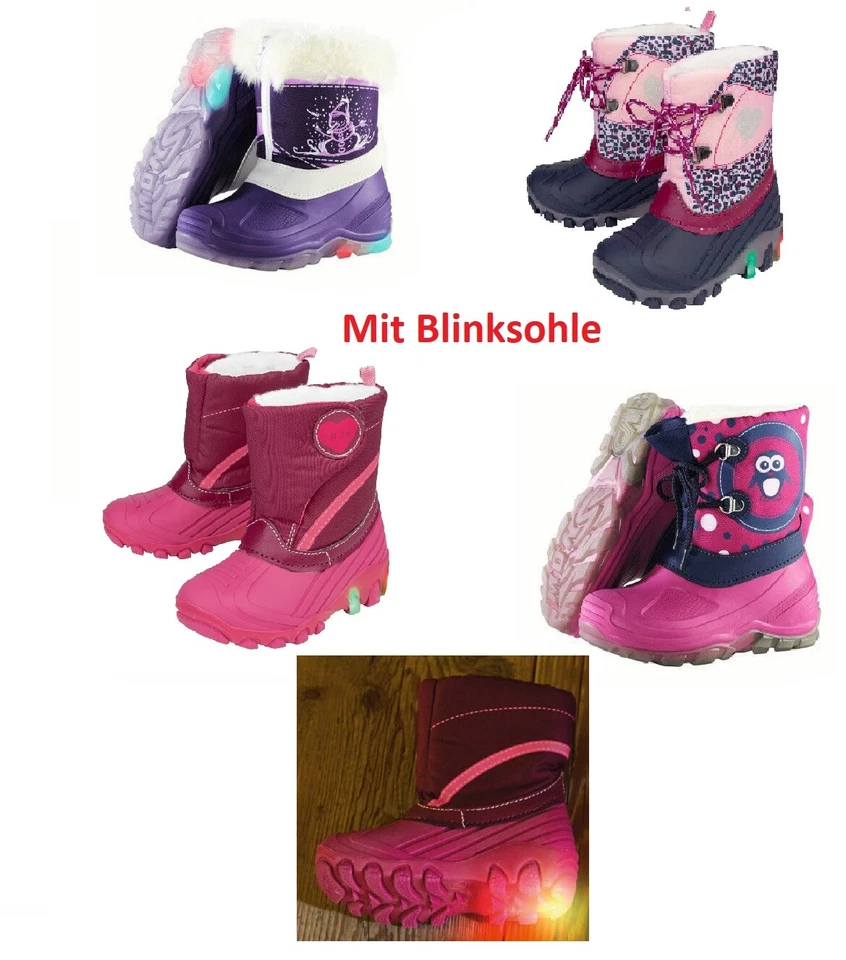 Mädchen LED Winterstiefel Kinderstiefel Schuhe Winterschuhe Boots Schneestiefel - Bild 1 von 1