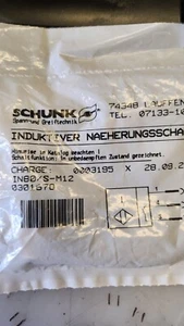 SCHUNK IN 80-S-M12 PROXIMITY SWITCH INDUCTIVE PNP SWITCHING - Picture 1 of 2