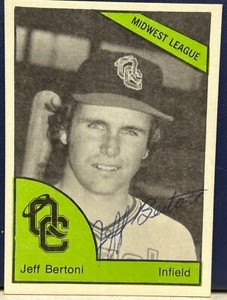 Autographed 1978 TCMA Jeff Bertoni EX (5) Midwest League #0263
