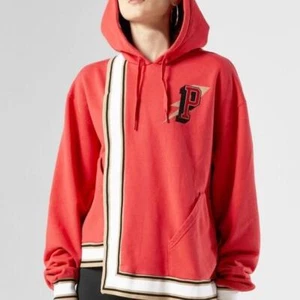 Puma Womens Hoodie L High Court Unique Sweatshirt Pullover Long Sleeve Red $150 - Picture 1 of 12