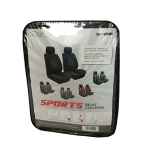 Juego de fundas de asiento deportivo negras de asiento delantero FH-FB070102 ajuste universal - Imagen 1 de 2