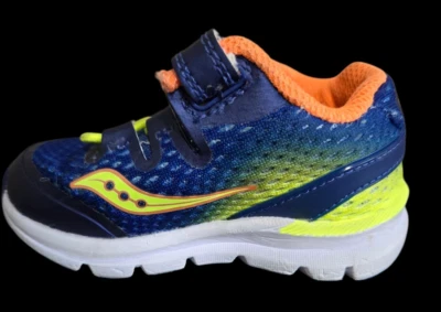 Saucony Baby Freedom ISO Azul/Amarillo y Naranja Niños Infantes Niño Pequeño Talla 4.5xw Foto 1 de 4