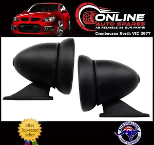 UNIVERSAL Classic Black Sports Side Mirror PAIR ADJ Head MG Jaguar Triumph Mini - Picture 1 of 1