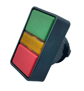 Schneider Electric SQUARE D Verde y Rojo Doble Control Empotrado Pulsador Cabeza - Imagen 1 de 9