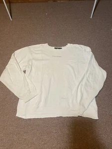 Vintage 1990s Polo Sport White Thrashed Crewneck Sweatshirt - Picture 1 of 19