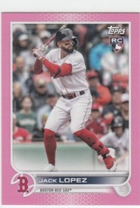 JACK LOPEZ /25 TOPPS MINI ONLINE ON DEMAND PINK PARALLEL RED SOX #418 2022