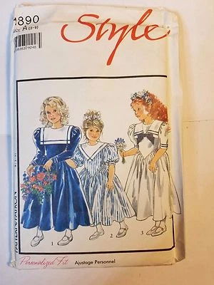 Style 1890 UNCUT Bridesmaid Dresses, 3 styles,  Children's Sizes 3-9  - Image 1 of 2