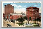 Wick Building Dollar Bank and Central Square Youngstown Ohio Postcard