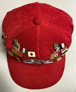 Extremely Rare 1986 World Cup Utah Dapperdan’s Cap With Ski And Country Pins - Picture 1 of 8