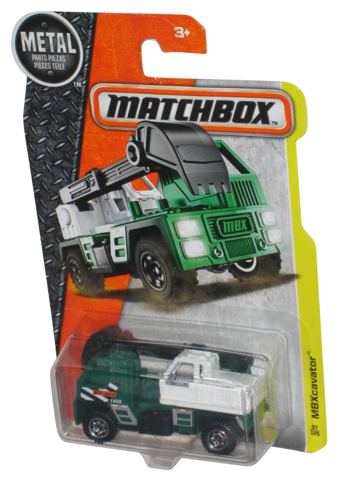 Matchbox MBXcavator (2016) Camion Giocattolo In Metallo Die-Cast Verde 37/125 - Immagine 1 di 1
