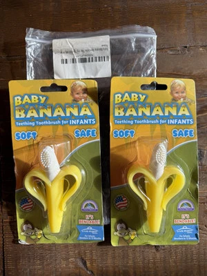(2) Baby Banana Teething Toothbrush For Infants FREE SHIPPING! - Image 1 of 4