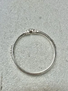 VTG Sterling .925 Double ELEPHANT Head Petite Wrist Bangle Bracelet 2”  - Picture 1 of 9