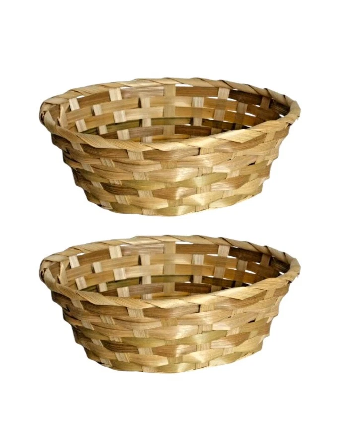 2x Bastkorb Osterkorb, Osterkörbchen, Dekokorb, NEU, mit Stroh gefüllt  - Bild 1 von 2
