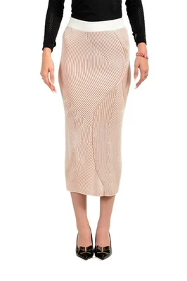 Scuderia Ferrari Women's White Knit Pencil Midi Skirt US M IT 42 - Image 1 of 4