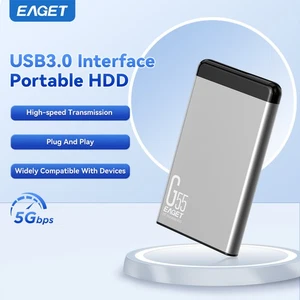EAGET 2.5'' External Hard Drive HDD High Speed USB 3.0 Portable Hard Disk Drive - Picture 1 of 11