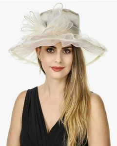 Fascinator Ivory Hat Flower Church Wedding Party Headwear New Adjustable New - Bild 1 von 4