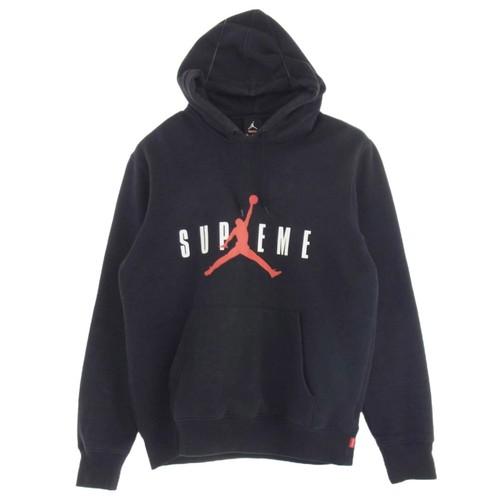 Felpa con cappuccio Supreme 24AW 799705 010 x Nike Jordan stampa logo usata LIFE 0