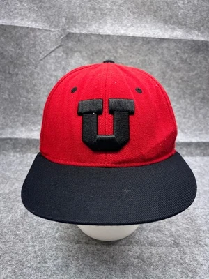 Utah Utes Zephyr Hat Cap Fitted Adult 7 1/2 Red Black Wool Acrylic NCAA - Image 1 of 4