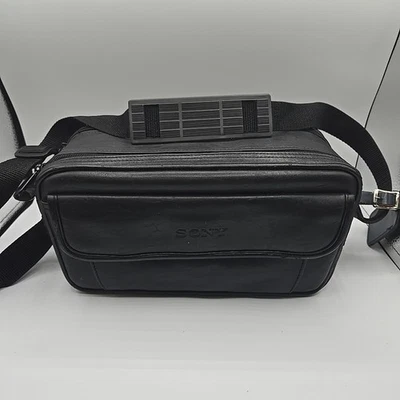 Sony Vintage Black Camera Bag Case Shoulder Strap-Retro Camcorder Handycam - Image 1 of 4