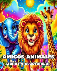 Libro para Colorear Amigos Animales: Dise?os Grandes y F?ciles para Colorear par - Picture 1 of 1