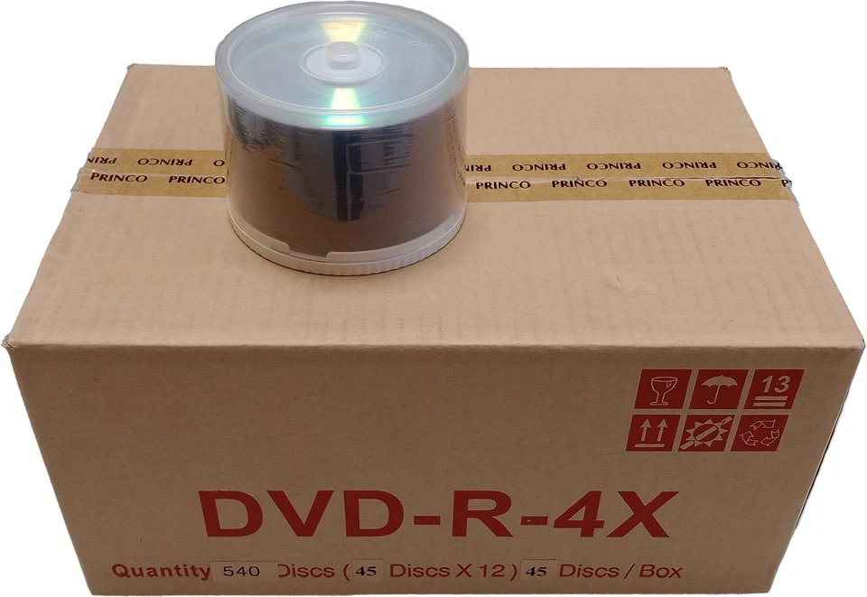 540 Blank 8.5G Dual-Layer DVD-R in 12 Spindle Cake Boxes - Image 1 of 1
