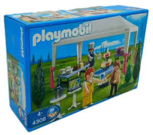 Playmobil 4308 Hochzeitsgäste im Partyzelt Hochzeit Gäste Torte Empfang Koch Neu - Picture 1 of 14