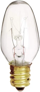 Satco S3797 120V Candelabra Base 4-Watt 4C7 Night Light Bulb, Clear - Picture 1 of 2