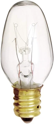 Satco S3797 120V Candelabra Base 4-Watt 4C7 Night Light Bulb, Clear - Image 1 of 2