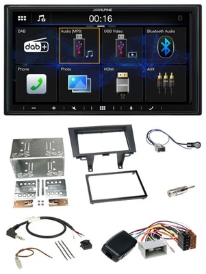Alpine Bluetooth 2DIN Lenkrad DAB USB Autoradio für Honda CRV 2006-2012 - Bild 1 von 4