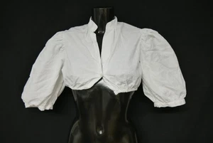 Gr.38 Dirndlbluse weiß Bluse für Dirndl Baumwolle schlicht B11142 - Bild 1 von 4