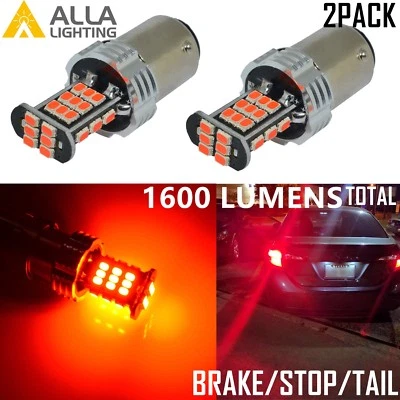 Alla Lighting 1156 30-LED Brake/ Tail/ High Stop Lights Bulbs Lamps,Vivid Red - Image 1 of 4