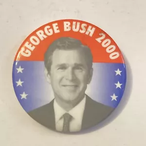 George W. Bush 2000 Präsidentschaftskampagne Knopf 2,25 Zoll Politischer Pin - Bild 1 von 7