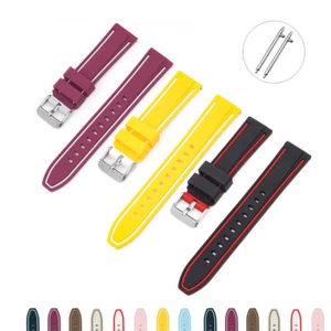 20 22 24 26mm Silicone Smart Bracelet Cinturino Orologio Gomma Cinturino Sgancio Rapido Perni - Foto 1 di 50