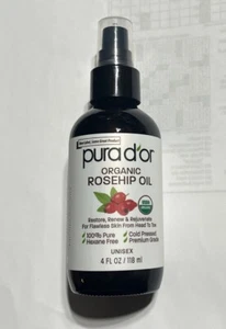 Pura D’Or USDA Organic 100% Rosehip Oil 4 oz~with Essential Fatty Acids - Picture 1 of 2
