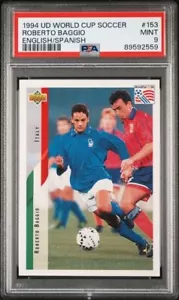 1994 UPPER DECK UD WORLD CUP SOCCER BASE #153 ROBERTO BAGGIO PSA 9 MINT - Bild 1 von 2