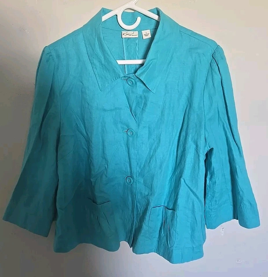 Blazer Kim Rogers Lino Talla Grande Excelente Estado  Foto 1 de 3