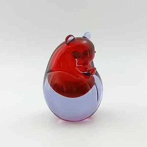 Neodymium and Ruby Red Sommerso Glass Bear Attrib. Cenedese, Italy 1960s - Picture 1 of 10
