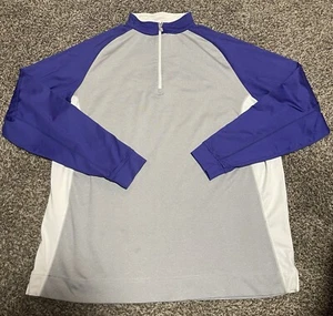 Footjoy 1/4 Zip Golf Pullover Sweater Stretch Gray Mens XL Nylon Spandex - Picture 1 of 3