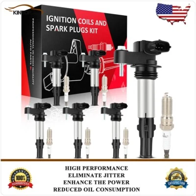 6 kits de bobinas de encendido y bujías para Saab 9-3 V6 2,8 L Turbo 2006 2007 2008 2009 Foto 1 de 4