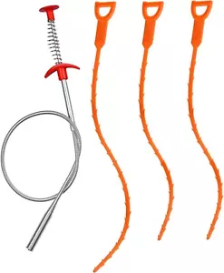 4PCS Coclee di Scarico Capelli Rimuovi Zoccoli Pulitore di Scarico Pieghevole - Foto 1 di 3
