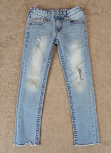 True Religion Toddler Size 6 Distressed Jeans Pocket Flaps 20"W 18.5"L - Picture 1 of 17