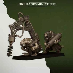 Sewer Vermin – Vermin Heavy Drill Team – Highlands Miniatures - 28mm - Picture 1 of 1
