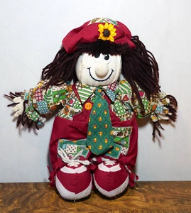 Joelson Cloth Doll Farm Folk Art Collectibles vintage patch quilt hobo standing - Picture 1 of 11