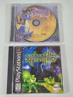 Lote PS1 Syphon Filter Spyro The Dragon CIB Disco Completo Playstation Probado 1998 Foto 1 de 4